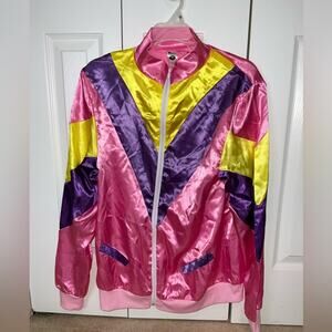 SMIFFYS MALL WALKER PINK PURPLE YELLOW SATEEN COSTUME WOMENS JACKET SZ S